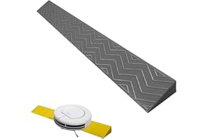 REALN Rollstuhlrampe, Türschwellenrampe, Tragbare Indoor-Kehrrobotertür, Bordsteinrampe, Rutschfester Fester Kunststoff für Fahrrad-Roller-Gepäck, Freies Schneiden ( Color : Grigio , Size : 100*12*4cm )