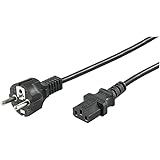 Goobay Netzkabel (Schukostecker auf IEC 320-C13 Buchse) 1,5 m schwarz