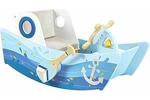 Hape Le Bateau à Bascule du Capitaine - Jouet Interactif pour Enfants dès 12 Mois - Développement de la Motricité, Imagination et Jeu de Rôle Réaliste - Cadeau Fille Garçon, Jeu Éveil