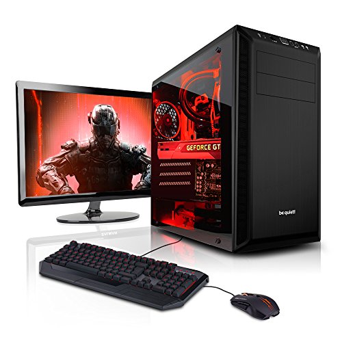 Megaport Komplett PC Gaming PC AMD Ryzen 7 1700 • 24" Monitor • Tastatur • Maus • Nvidia GeForce GTX1060 6GB • 250GB SSD Samsung 850Evo • 16GB DDR4 • Windows 10 • WLAN gamer pc computer komplettpaket