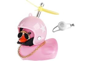 NHQZ Accessoires Velo, Petit Canard Jaune Sonnette Velo Enfant, Klaxon Velo, Accessoire Velo, Canard en Plastique, Sonnette Velo Adulte, Rose, 1 pièce