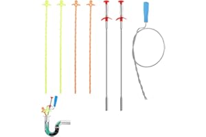 7 Stück Spüle Verstopfung Bagger, AIFUDA Kanal Verstopfung Entferner Drainage Haarfänger Reinigungswerkzeug für Baggerrohr in Küche Bad Badewanne Toilette Bodenablauf Kanal Verstopfung