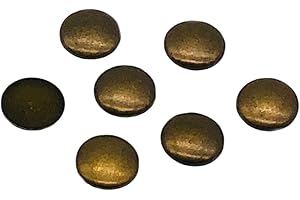 EIMASS LONDON BASED COMPANY 100 x EIMASS® Hot Fix Iron on Round Dome Metal Studs, DIY Embellish Bags Belts Shoes, Costumes