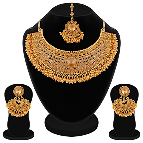 APARA Combo Bridal Wedding Necklace Jewellery Set Earrings for Women