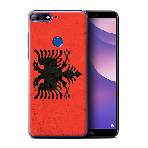 Stuff4 Phone Case/Cover for Huawei Y7/Prime/Pro (2018) / Albania/Albanian Design/Flags Collection
