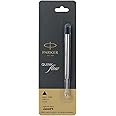 Parker Quink Flow Ball Pen Refill | Black Ink Color| Fine Tip| Quick-Drying Ink | No-Smear Writing