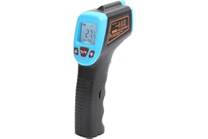 FOCKETY Termometr na podczerwień, -50 ℃ do 600 ℃ Bezkontaktowy Cyfrowy Pistolet do Pomiaru Temperatury z Wyświetlaczem LCD,Pistolet z Termometrem na podczerwień do Gotowania,Pieca do Pizzy (Niebieski)