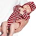 Polarn O. Pyret Unisex Baby Helmet Striped Hat, Poppy, 2-6 Months