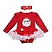 Baby Girl's Headband +Romper +Leg Warmer +Shoes Outfit Christmas Costume