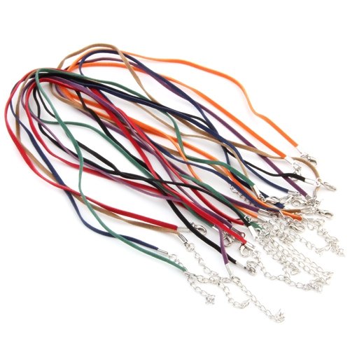 Ecloud Shop Lote 14 unid. 3mm Cuerda Cadena Terciopelo para collar