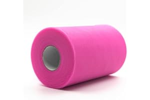 CAIIBTNTGB 91m x 15cm ! Tissu de bobine de rouleau de tulle pour les décorations d'artisanat Tutu Mariages Costumes Jupes Fêtes Cadeau Bow baby shower, Beaucoup de couleurs disponibles. (Pêche)