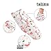 TALINU pink swaddle blanket for newborn babies 100% cotton with velcro fastners in a princess baby girl design with 2 year satisfaction guarantee - infant bundle sleeping bag / midwife recommended 0-3 month / 3-6 kg / baby wrap cloth / unicorn fairy magical baby blanket to create close safe feeling of mother´s womb / ideal during the summer