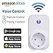 Produktbild WlAN Steckdose, COLEMETER Intelligente WiFi Steckdose Smart Plug funktioniert mit Amazon Alexa (Echo und Echo Dot) Funksteckdose Switch Timer WIFI Schalter Smartphone App Steuerung für IOS Android