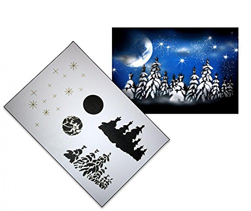 UMR-Design AS-039 firs Pochoir pour aérographe Step by Step Size XS