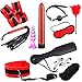 Produktbild SM Bondage Set Sexy Spielzeug für Damen Sex Massager Spielzeug Set, 12PCS Stecker Anal Peitsche Handschellen Maske Hohl Ball Nippel Klammern Vibrierende Spielzeuge