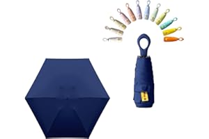 ERISED'S BIFROST Mini Sun Travel Umbrella Ring handle Coating Layer Fabric Blocking/anti UPF 50 UV Protection 99.9% Compact Folding Purse Umbrella/Lightweight Small Portable Backpack/Rain Sun/Men Women Kids