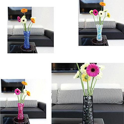 CALISTODE 1pcs Neue unzerbrechliche faltbare wiederverwendbare Plastik Vase f¨¹r Blumen - 5