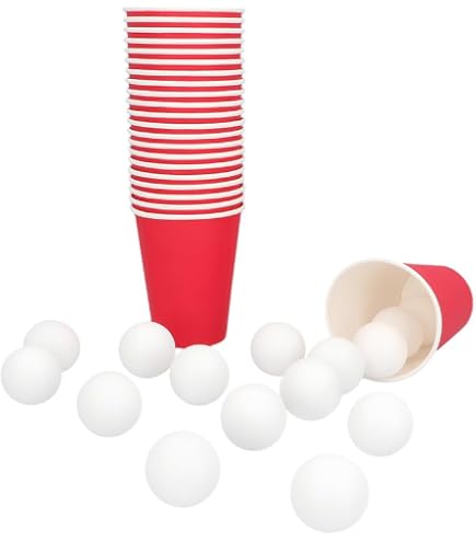 Jeu Arrosage Pack Beer Pong Complet - 20 Balles + Gobelets Multicolore - Jeu Soirée Étudiants Ou Jardin - Idéal Fête