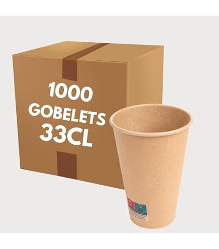 Carton De 1000 Gobelets Carton Blanc 11.8 Cl CRISTAL HYGIENE Pour Boisson Chaude 374x 66611668