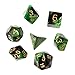 Produktbild 7 Teile/satz Spiele Multi Seiten Acryl Würfel Spiel Spielen, YooGer Polyedrisch Tisch D4-D20, schwarz-grün