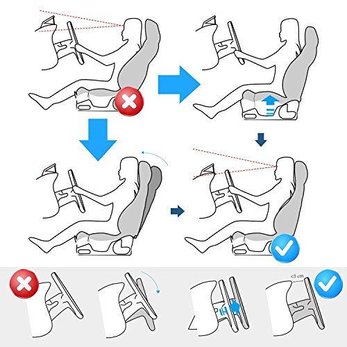 Supporto per Auto AGPtek, Porta Cellulare Regolabile Universale per Cruscotto con Braccio Lungo, Adatto per iPhone 7/6s/6, Huawei, Samsung, HTC & Altri Cellulari - Per Smartphones fino a 6 inch