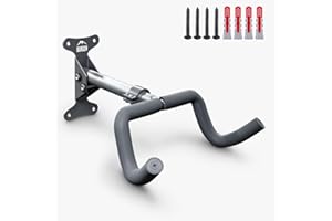 Borgen support vélo mural pliable – Support vélo mural, cap. max 20 kg – angle & écart du mur régl. – rembour. souple – suspen. murale VTT, vélos de course & électriques