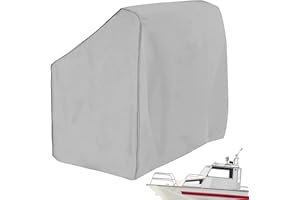 YONUARET Copertura Protettiva Per Console Centrale di Barca in Tela di Poliestere 600D di Grado Marino, Resistente Alle Intemperie, Impermeabile, Grigio