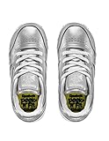  Reebok Classic Leather Metallic, Zapatillas Unisex bebé, Plateado (Silver/White), 24 EU