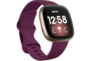 Msksjer Bransoletka kompatybilna z Fitbit Versa 4 / Versa 3 / Fitbit Sense / Sense 2, klasyczna, miękka, sportowa, silikonowa bransoletka zastępcza dla kobiet i mężczyzn