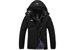 YSENTO Damen Winterjacke Wasserdicht Skijacke Outdoor Softshelljacke Warm Fleecejacke Funktionsjacke mit Abnehmbarer Kapuze