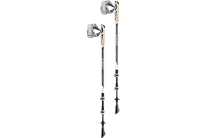 ‎LEKI LEKI Traveller Carbon Walkingstöcke, dunkelanthrazit-weiß-Lime, 90-130cm