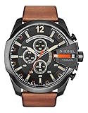 Diesel Herrenuhr Analog Chronograph mit Lederarmband DZ4343