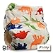 LittleBloom Baby Cloth Washable Reusable Nappy Pocket Diaper BAMBOO, Fastener: Popper, Pattern 13, Without Insert, (see "Special Offers and Product Promotions" for Special Offers Detail)