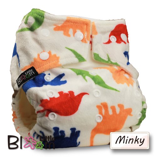 LittleBloom Baby Cloth Washable Reusable Nappy Pocket Diaper BAMBOO, Fastener: Popper, Pattern 13, Without Insert, (see "Special Offers and Product Promotions" for Special Offers Detail)