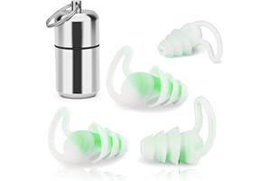 ‎AIOUTGOGO AIOUTGOGO Silikon Ohrstöpsel - 32dB Geräuschdämmung, Für Schwimmen und Arbeiten, Wasserdicht und Wiederverwendbar - 2 Paar mit Aufbewahrungstasche und Box