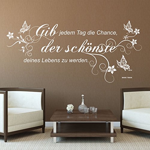 greenluup ® Wandtattoo gib jedem tag die chance der schönste deines lebens zu werden greenluup in grau - 2