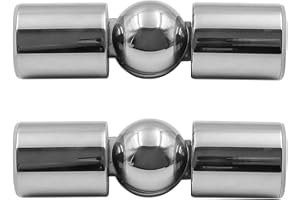 Tiardey Connettore a Gomito per carichi Pesanti in Acciaio Inossidabile 2 Pezzi, Regolabile da 90 Gradi a 180 Gradi Connettore angolare per Asta per Tende 25 mm