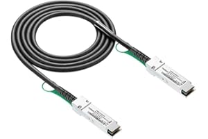 10GTEK 40G QSFP+ DAC Cable, 40GBASE-CR4 Passive Direct Attach Copper Twinax QSFP Cable for Cisco QSFP-H40G-CU3M, Meraki MA-CBL-40G-3M, Mikrotik, QNAP, Open Switches, 3-Meter(9.8ft)