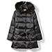 Sweet Mommy Waist Bow Fur Hood Down Maternity and Babywearing Mother Coat MBK (Black) (8-10 / Medium)