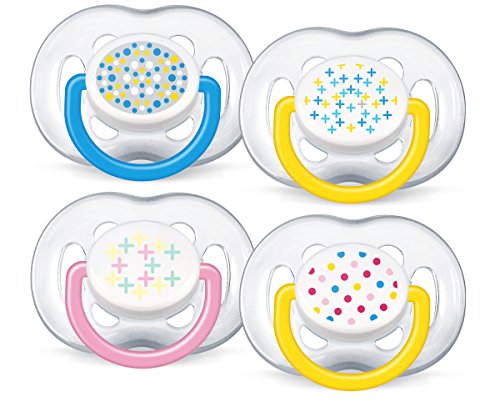 Philips AVENT SCF180/24 BPA-Free Contemporary Freeflow Soothers (6-18 Months) 2 Pack Color may vary