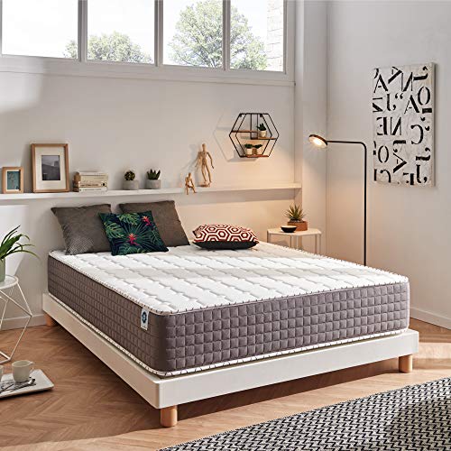 NATURALEX Extra Fresh Matelas en Mousse à mémoire de Forme 135 x 200cm Profondeur 30 cm - Microcapsules de Refroidissement Gel Fresh + HR Blue Latex® Core - Certifié Oeko-Tex®