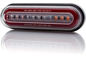 ALCHEMY PARTS LED Stop Tail Light with Indicators / Turn Signals | Multifunction Auxiliary Rear Light Cluster for Project Motorbike | Quad Bike | ATV | Pick Up | 4x4 | Trailer | Also Ideal for Rear Back Top Box