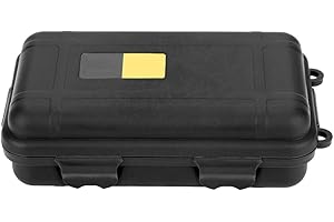 CAREDY Outdoor Plastic Waterproof Shockproof Box, Watertight Storage Box Camping Box Storage Outdoor Survival Waterproof Equipment Sealed Box Dustproof Pressure-Proof(Black Small)