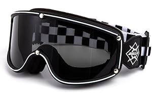 APEBAZY Lunettes Moto Homme Femme Scooter Courses Tout-Terrain Motoneige Lunettes Mode Anti-Sable Coupe-Vent Anti-Neige Anti-buée Résistant aux UV Imperméable Cool