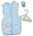 Produktbild Puppenschlafsack Größe 35 - 50 cm - blau gestreift mit Schäfchen - für Puppen Puppenzubehör Schlafsack - Schlafsachen Schlafanzug Bett Mädchen Jungen