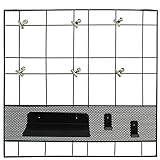 ✅ Die Wandtafel ist aus schwarz lackiertem Metall gefertigt. Sie ist mit 6 Klammern, 2 Haken und einem kleinen Ablagefach ausgestattet