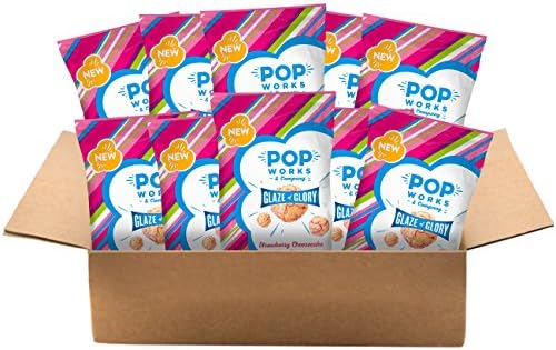 Popworks Strawberry Cheesecake Flavour Popcorn, 110 g, Pack of 10