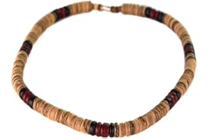 topt rasta Pendentif Noir Marron Bordeaux Homme Femme Collier Surf Surfeur 47cm Long Bois