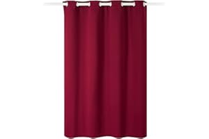 JEMIDI Zasłona nieprzejrzysta, nieprzepuszczająca światła 140 x 175 cm – zasłona z oczkami – zasłona z oczkami, zasłona dekoracyjna, zasłona zaciemniająca, 100% poliester