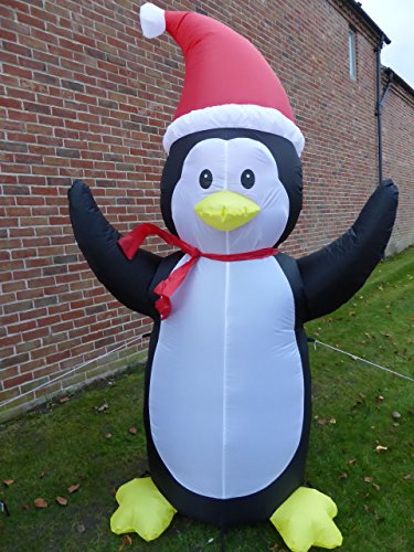 Uk Gardens Large Inflatable Penguin Christmas Decoration 240cm 8ft